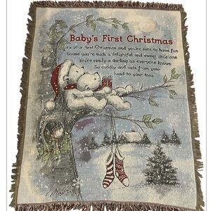 Baby’s First Christmas Collections ETC Multicolor Woven Blanket